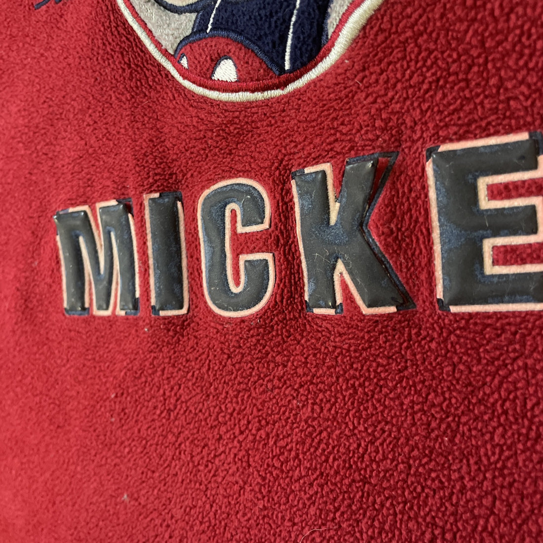 Vintage Mickey Mouse Disney American Classic Fleece Sweatshirt Size XL Red