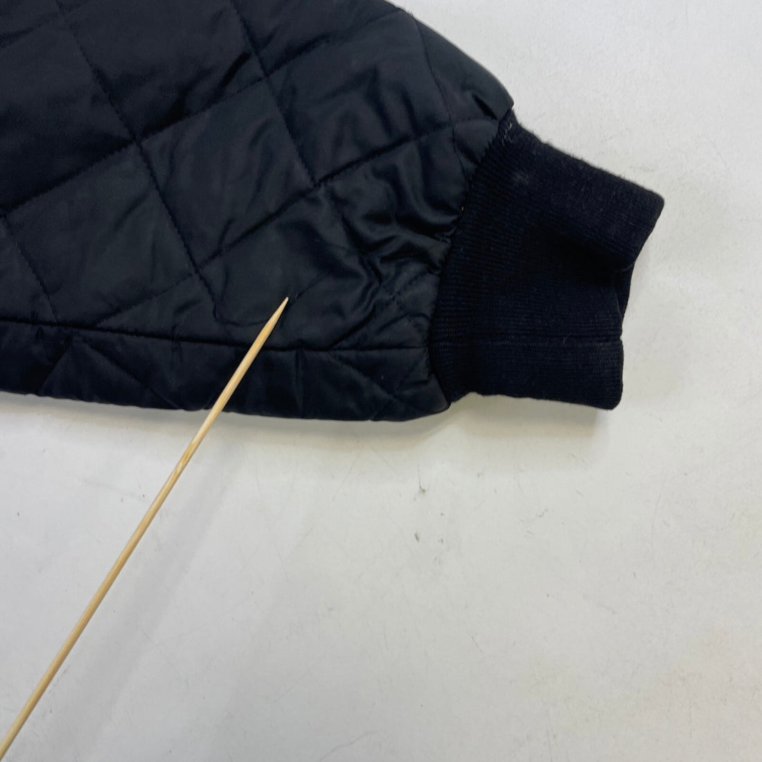 Vintage Quilted Bomber Jacket Size Large Black