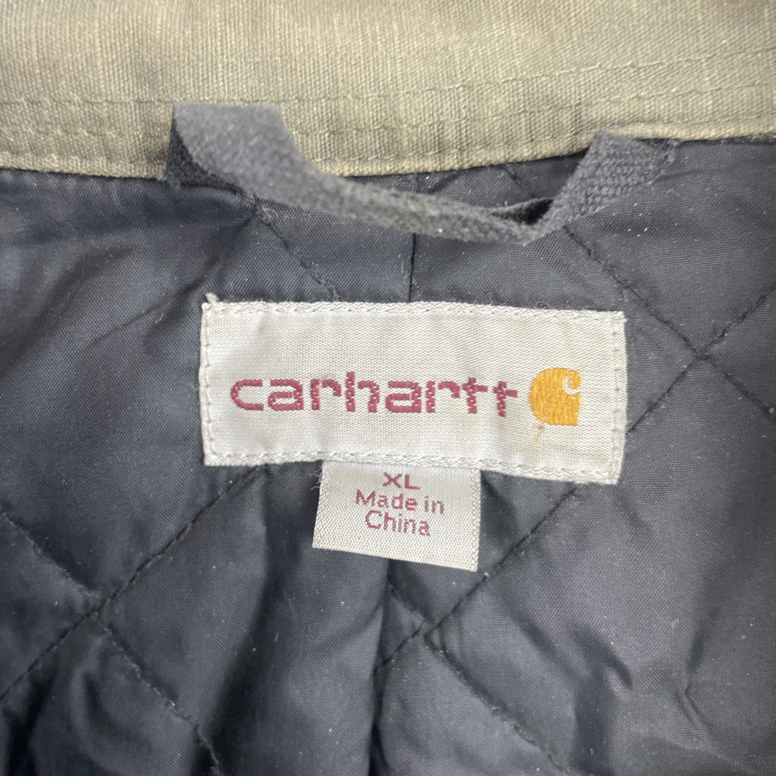 Carhartt Work Jacket Size XL Green Quilt Lined