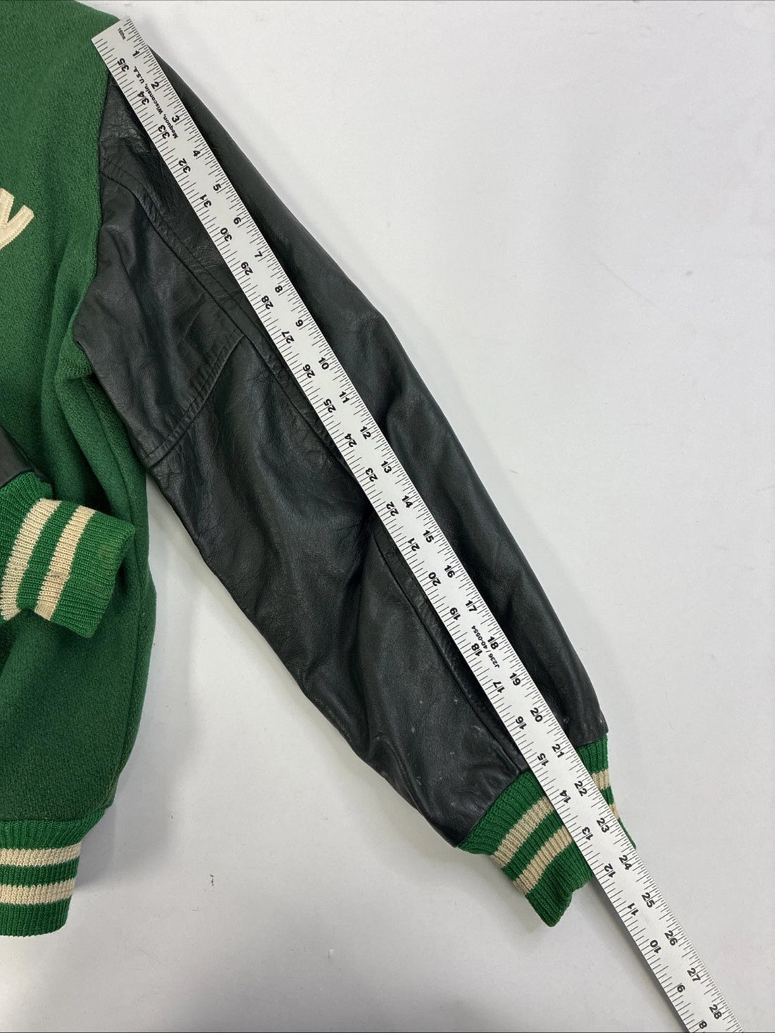 Sto-Rox Butwin Leather Wool Varsity Jacket Size 38 Vintage 60s