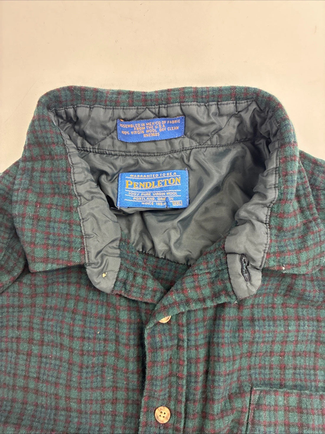 Vintage Pendleton Wool Lodge Button Up Shirt Size 2XL