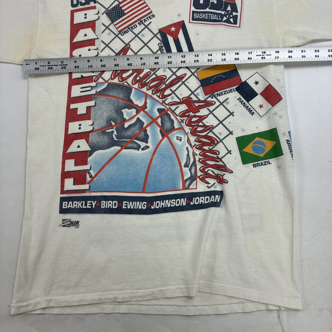 Vintage USA Basketball Aerial Assault Olympics T-Shirt Large Dream Team 90s