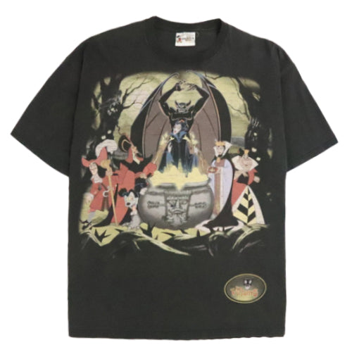 Vintage Disney Villains T-Shirt XL Maleficent Hook Evil Queen Chernabog Jafar