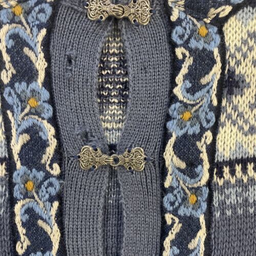 Vintage Nordstrikk Wool Cardigan Sweater Size Large Fair Isle