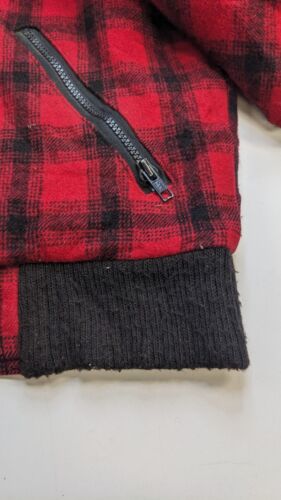 Vintage L.L. Bean Wool Bomber Jacket Size XL Red Buffalo Plaid