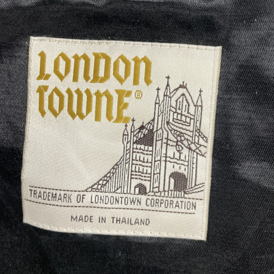 Vintage London Towne Double Breasted Trench Coat Jacket Size 40 Reg Gray