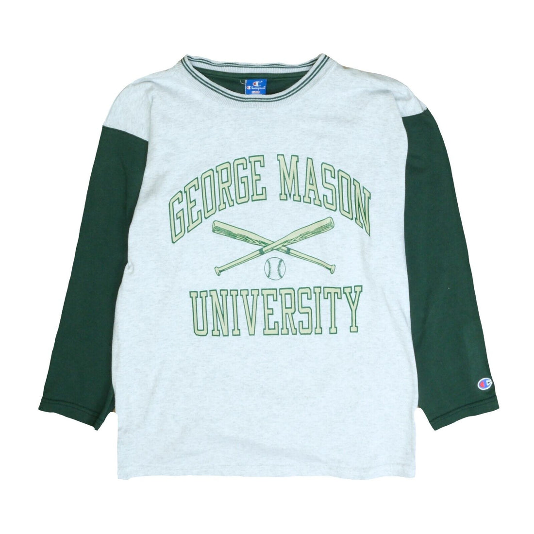 Vintage George Mason Patriots Baseball Champion Sweatshirt Size Large 80s NCAA