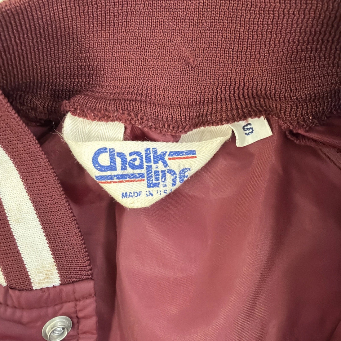 Vintage MSU Bulldogs Chalk Line Bomber Jacket Size Small NCAA