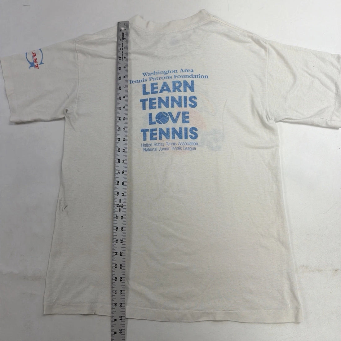 Vintage Sunkist Tennis T-Shirt Size Large Double Sided 80s