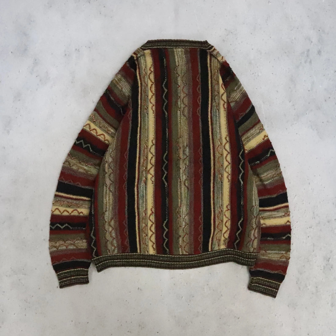 Vintage Protege 3D Knit Crewneck Sweater Size Large