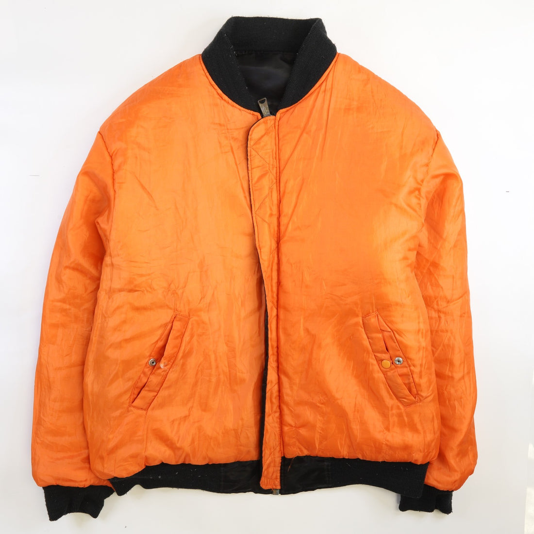 DELF USA Flight Bomber Jacket Size XL Black Reversible