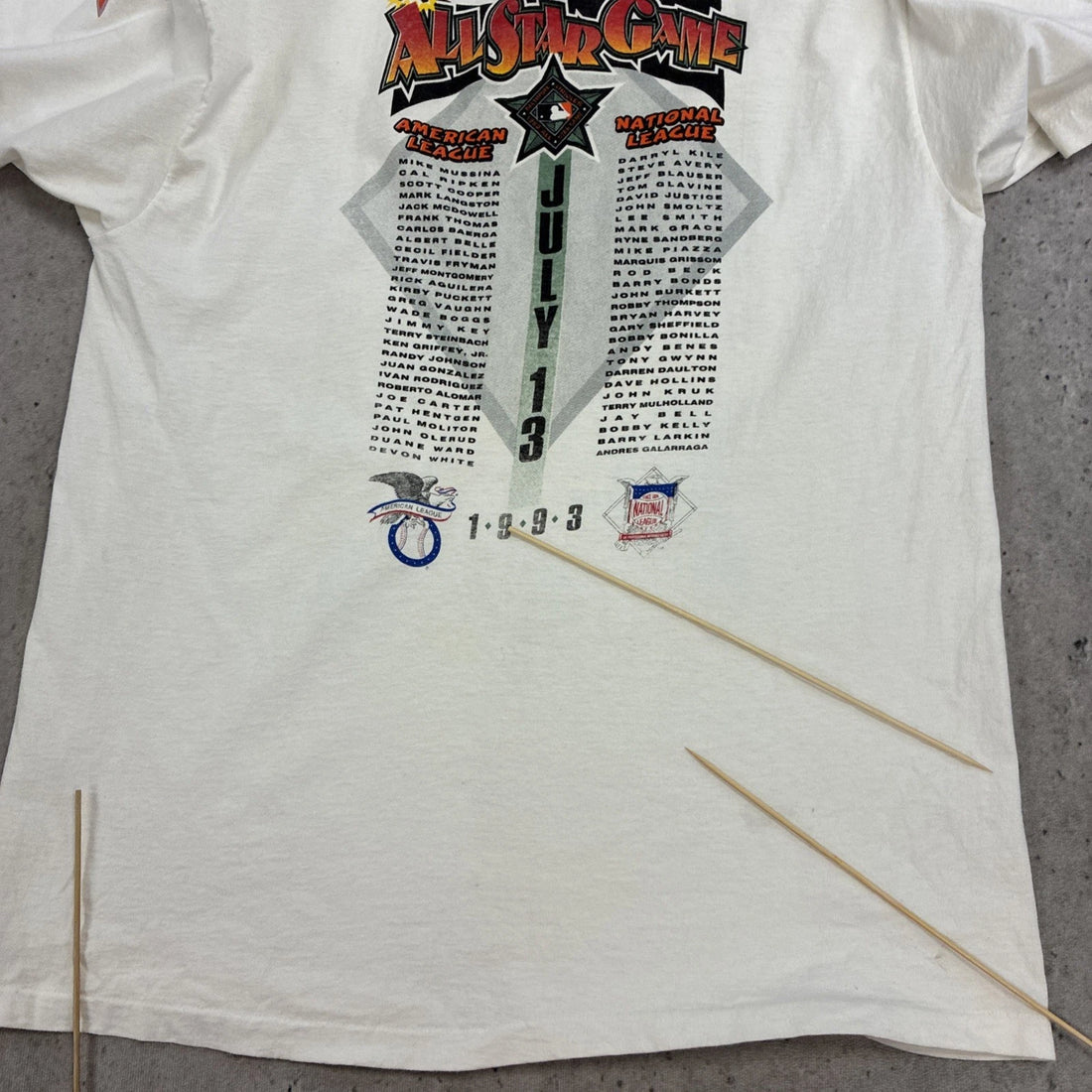 Vintage MLB All Star Game 1993 Summer Classic Comic Strip Salem T-Shirt XL 90s