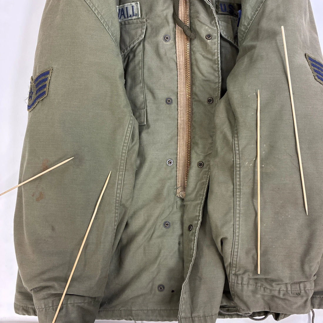 Vintage USAF OG 107 Military Field Coat Jacket Size Medium