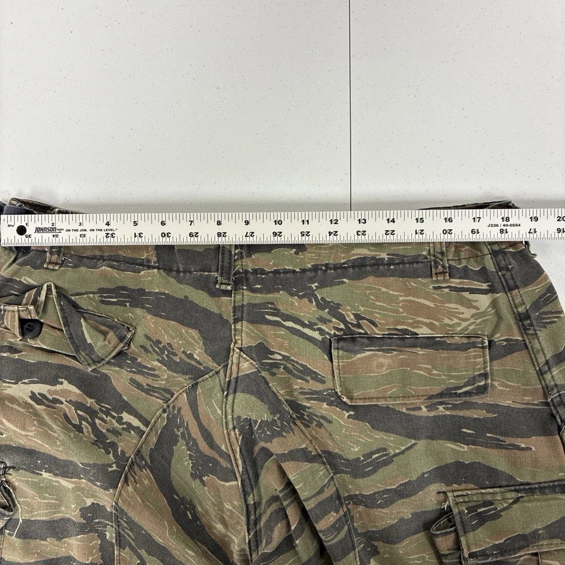 Tiger Camo Combat Cargo Utility Pants Size Large Long