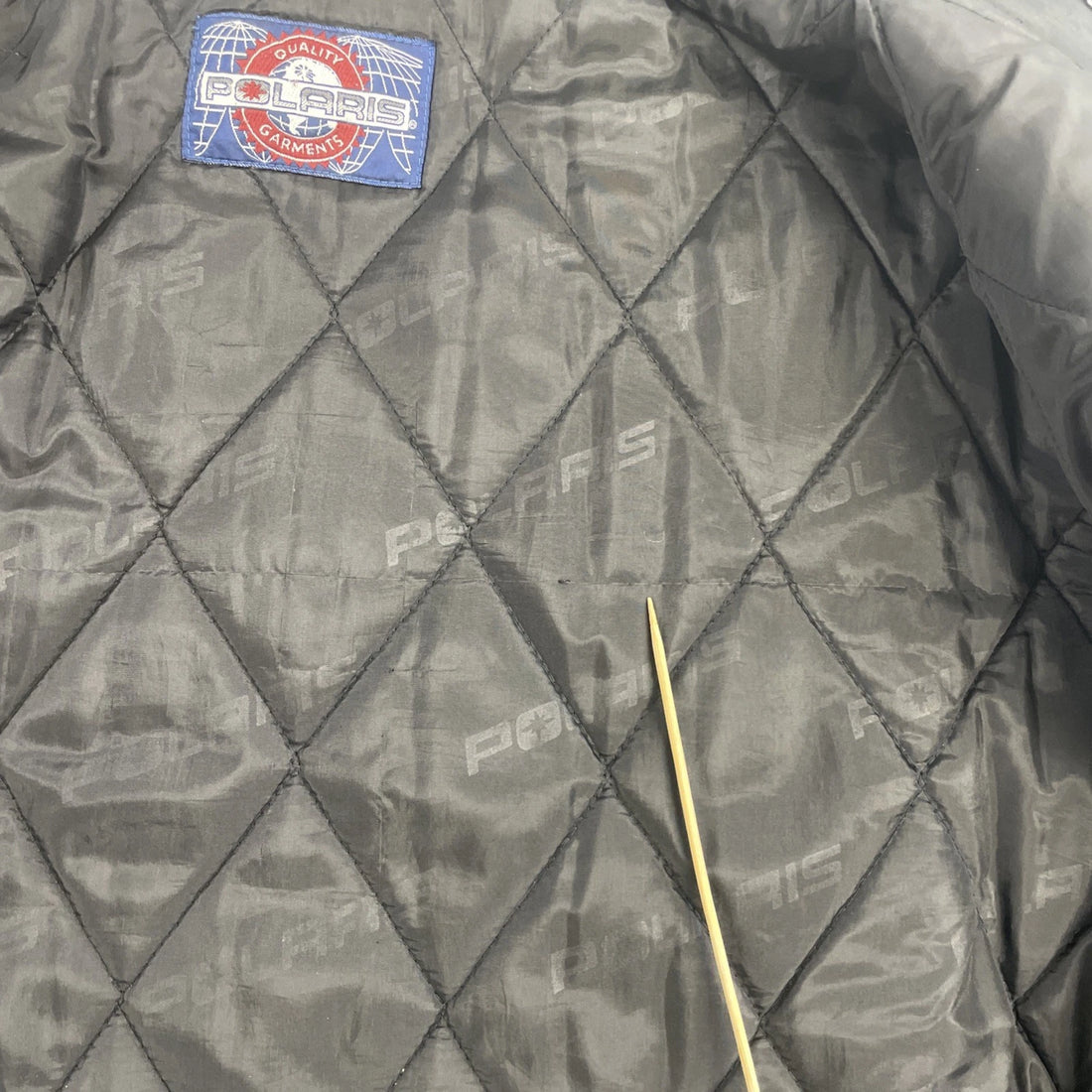 Vintage Polaris Snowmobile Racing Puffer Bomber Jacket Size 2XL