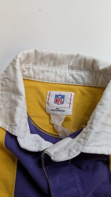 Vintage Minnesota Vikings Rugby Shirt Size Large NFL