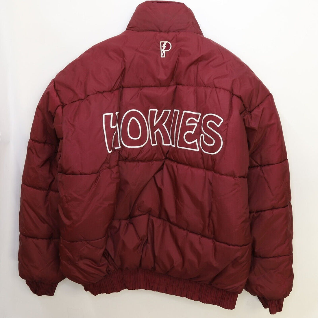 Vintage Virginia Tech Hokies Puffer Pro Player Jacket Medium Reversible NCAA