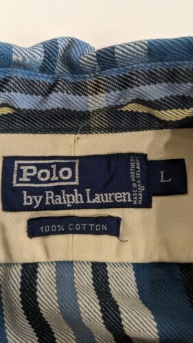 Vintage Polo Ralph Lauren Button Up Shirt Size Large Plaid