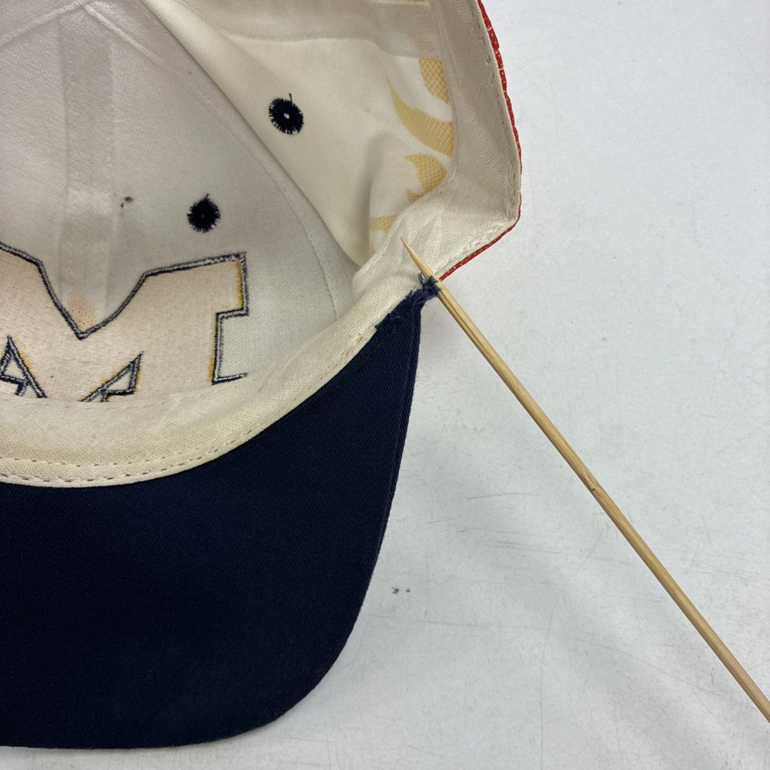 Vintage Michigan Wolverines Front Row On Fire Snapback Hat OSFA 90s NCAA