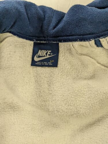 Vintage Nike Full Zip Sweatshirt Hoodie Size Small Blue Gray 70s 80s