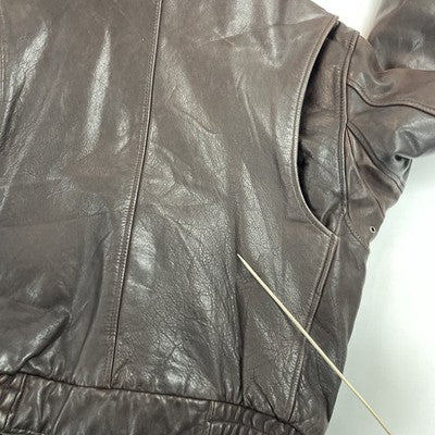 Vintage Banana Republic Adventure Outfitters Leather Bomber Jacket Size 36 Brown