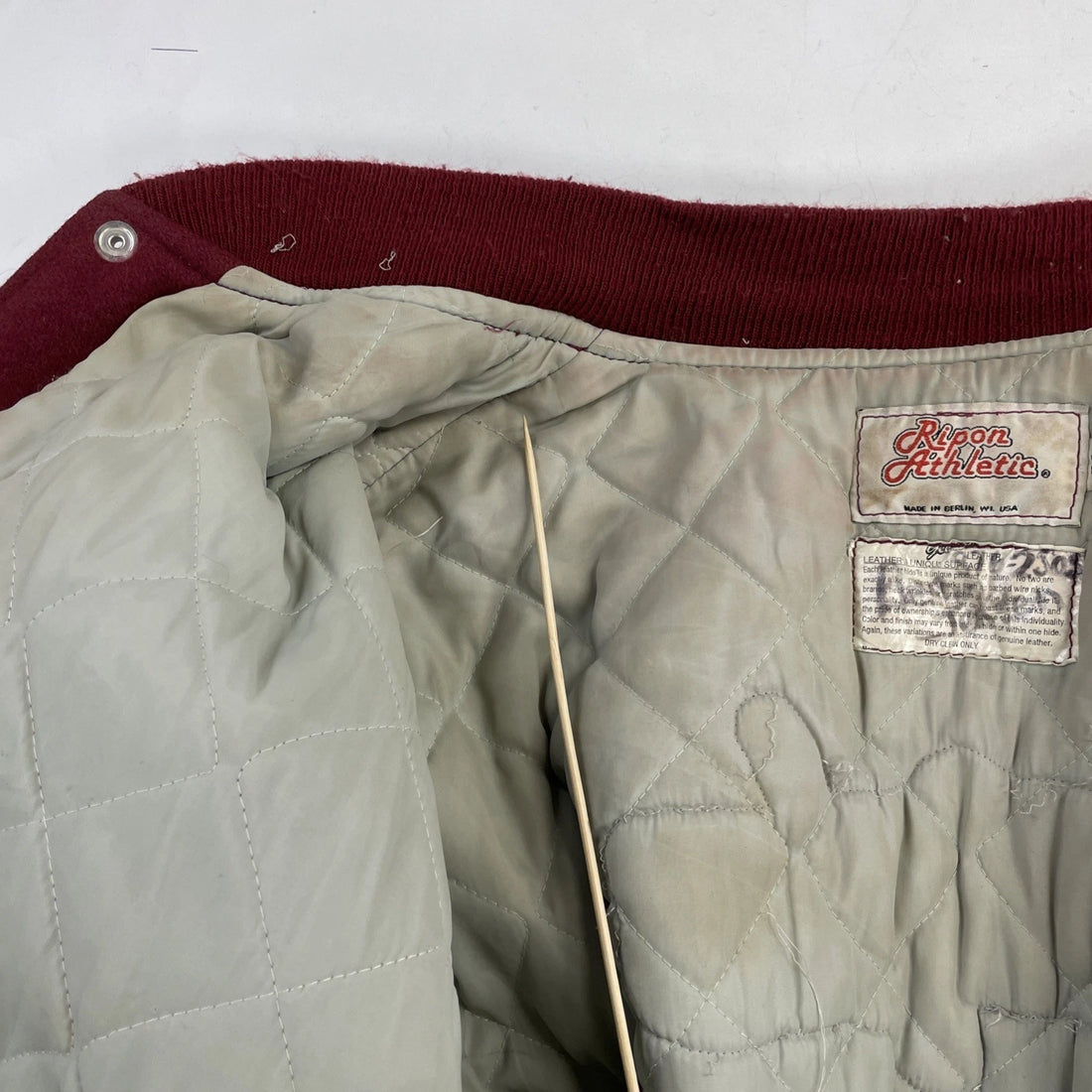 Vintage Leather Wool Varsity Letterman Jacket Size 54