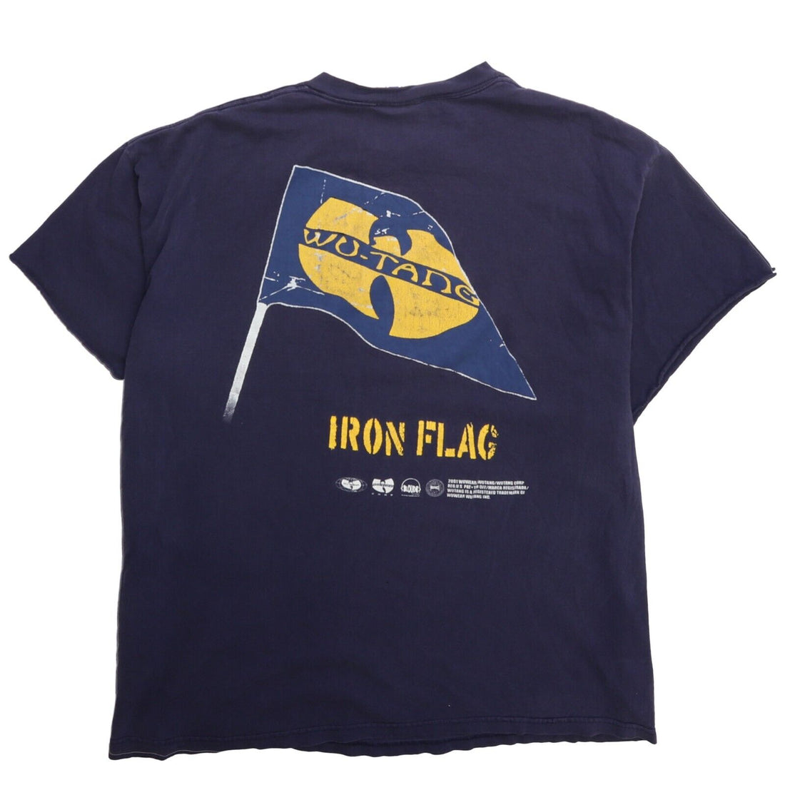 Vintage Wu Tang Clan Iron Flag T-Shirt Size 2XL Hip Hop Rap Tee 2001