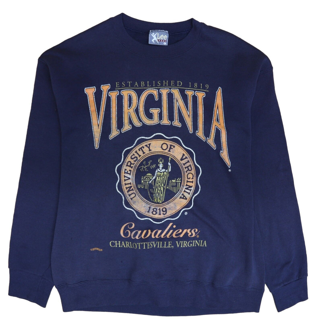 Vintage Virginia Cavaliers Crest Sweatshirt Crewneck Size Large 90s NCAA