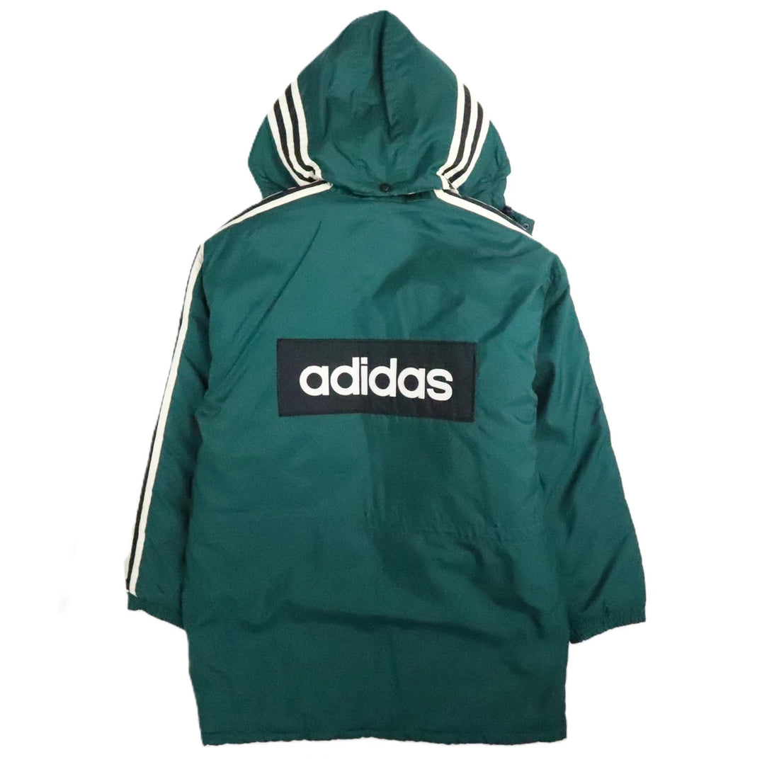 Vintage Adidas Puffer Parka Coat Jacket Size Large Green Insulated