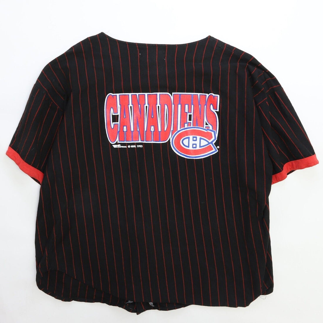 Vintage Montreal Canadiens Baseball Jersey Size XL 1993 90s NHL