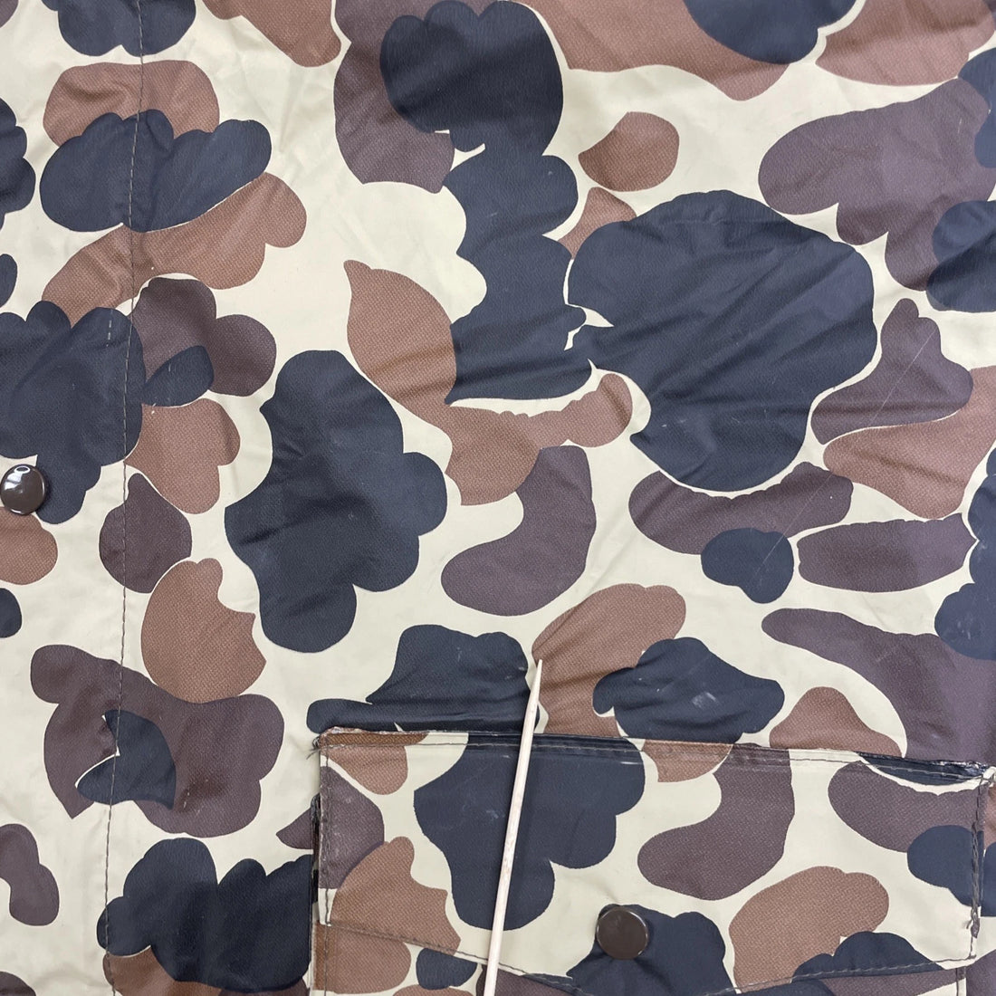 Columbia Duck Camo PVC Rain Coat Jacket Size Large