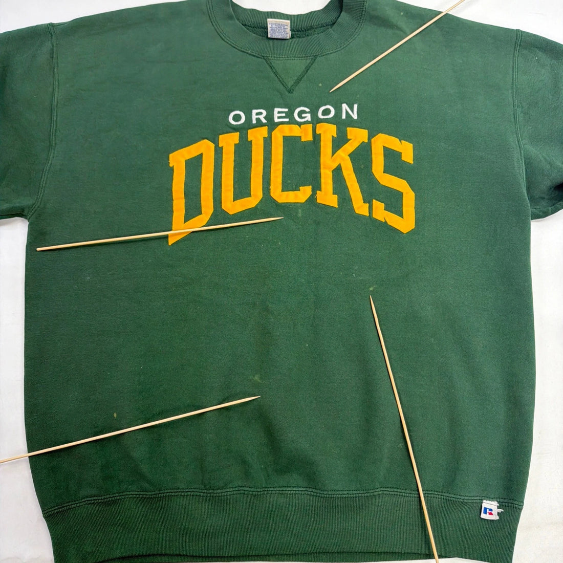 Vintage Oregon Ducks Russell Athletic Crewneck Sweatshirt Size XL 90s NCAA