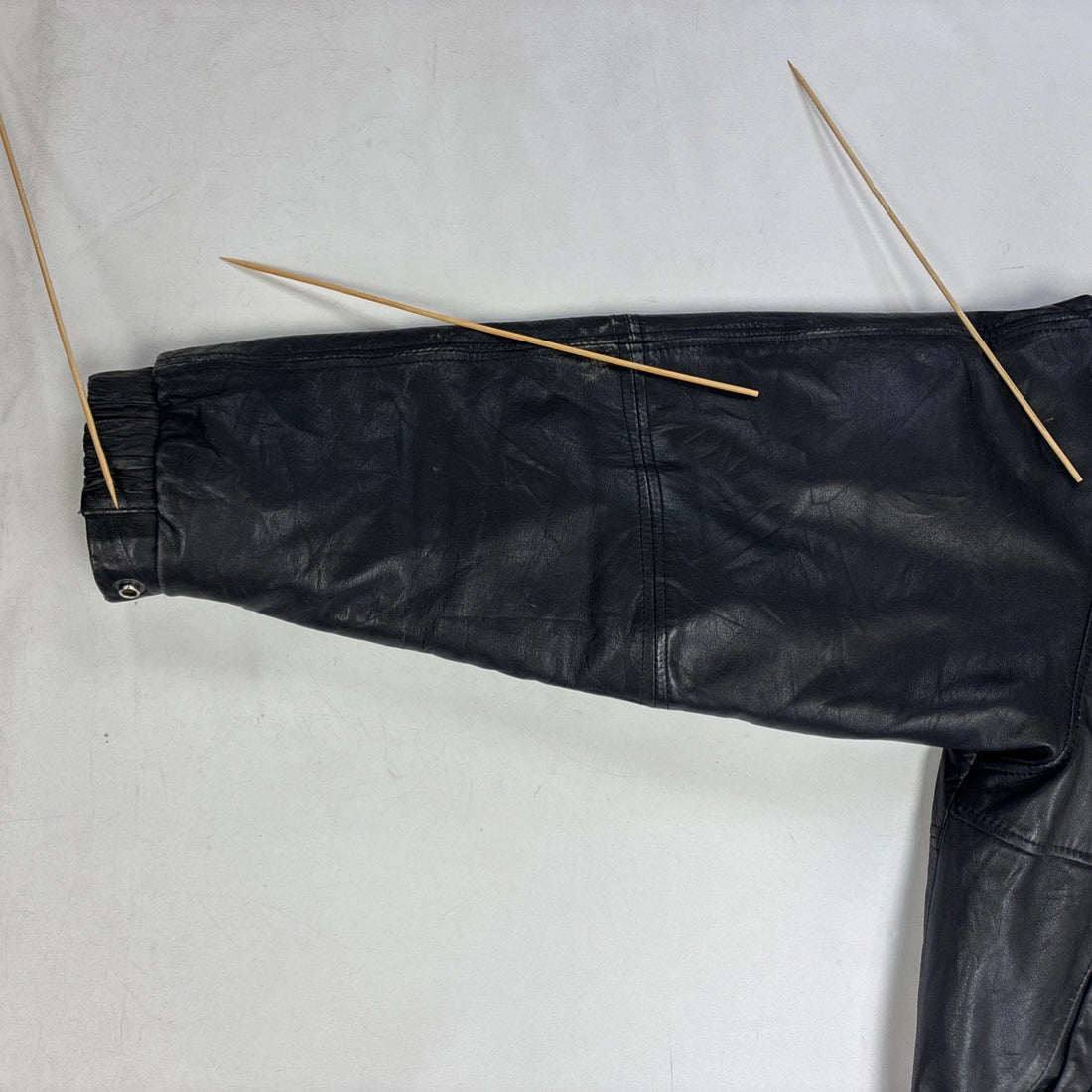 Outpost II Leather Bomber Jacket Size Large Black
