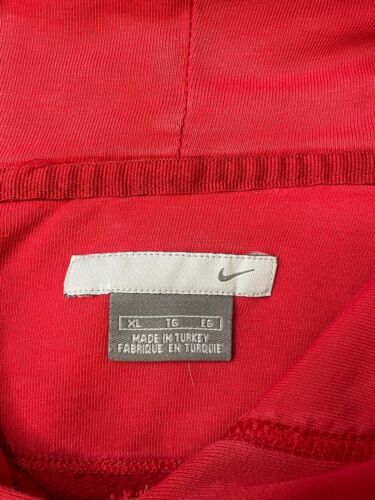 Vintage Nike Spell Out Sweatshirt Hoodie Size XL Red