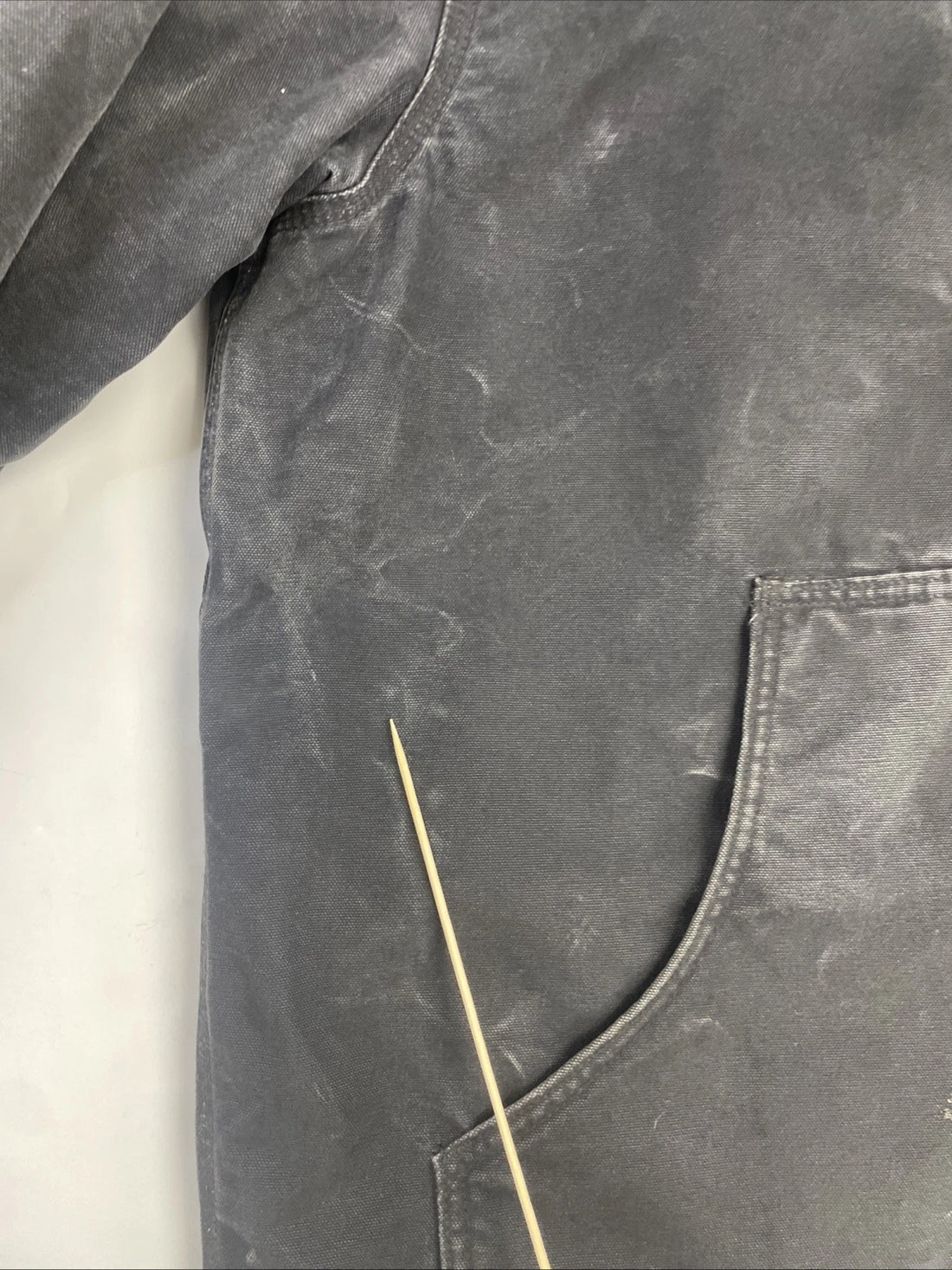 Carhartt Canvas Work Jacket Size 2XL Sherpa Lined C61 BLK