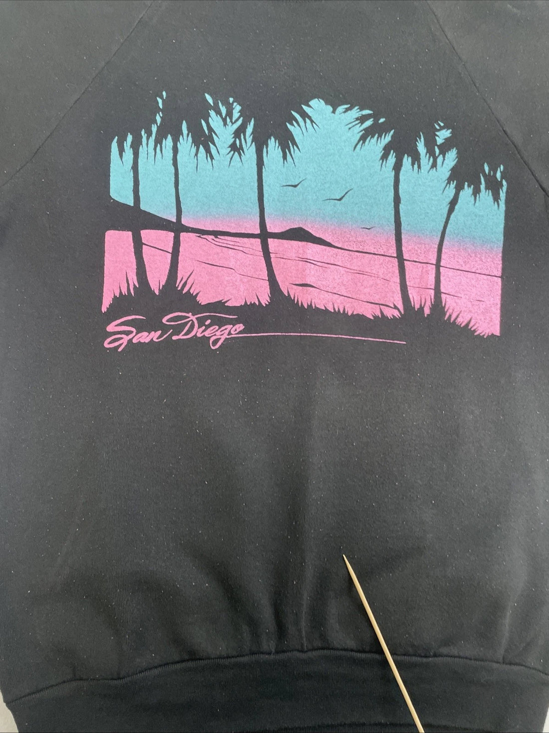 Vintage San Diego Beach Coast Crewneck Sweatshirt Size Large Souvenir 80s