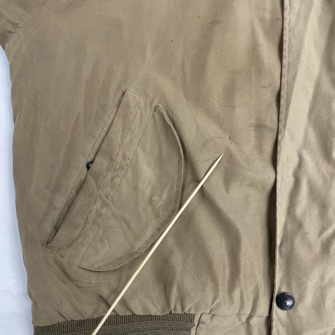 Eddie Bauer Bomber Jacket Size XL Tall Leather Collar