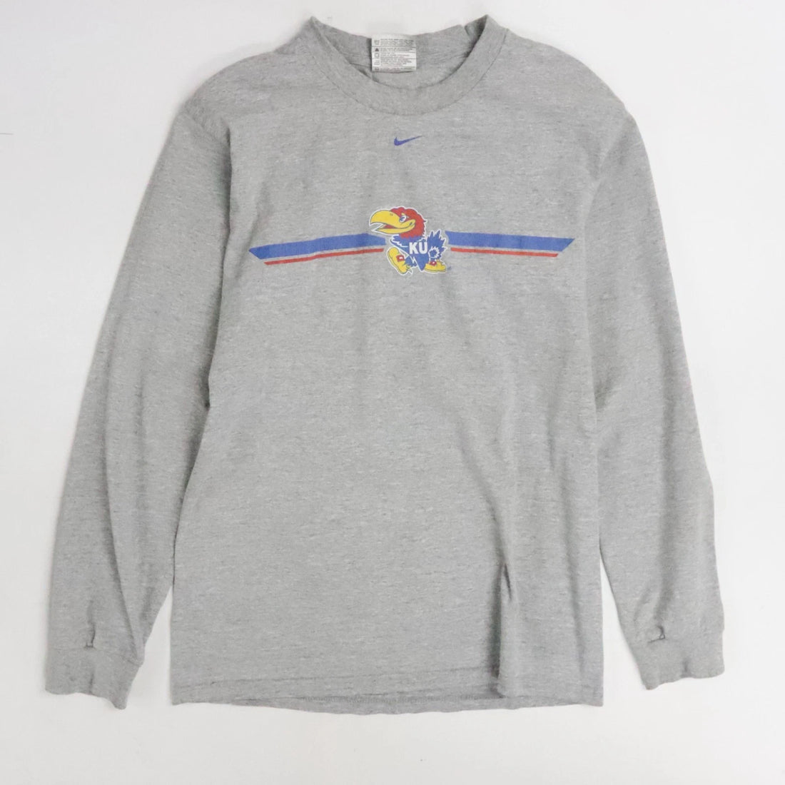 Vintage Kansas Jayhawks Nike Long Sleeve T-Shirt Size Small NCAA
