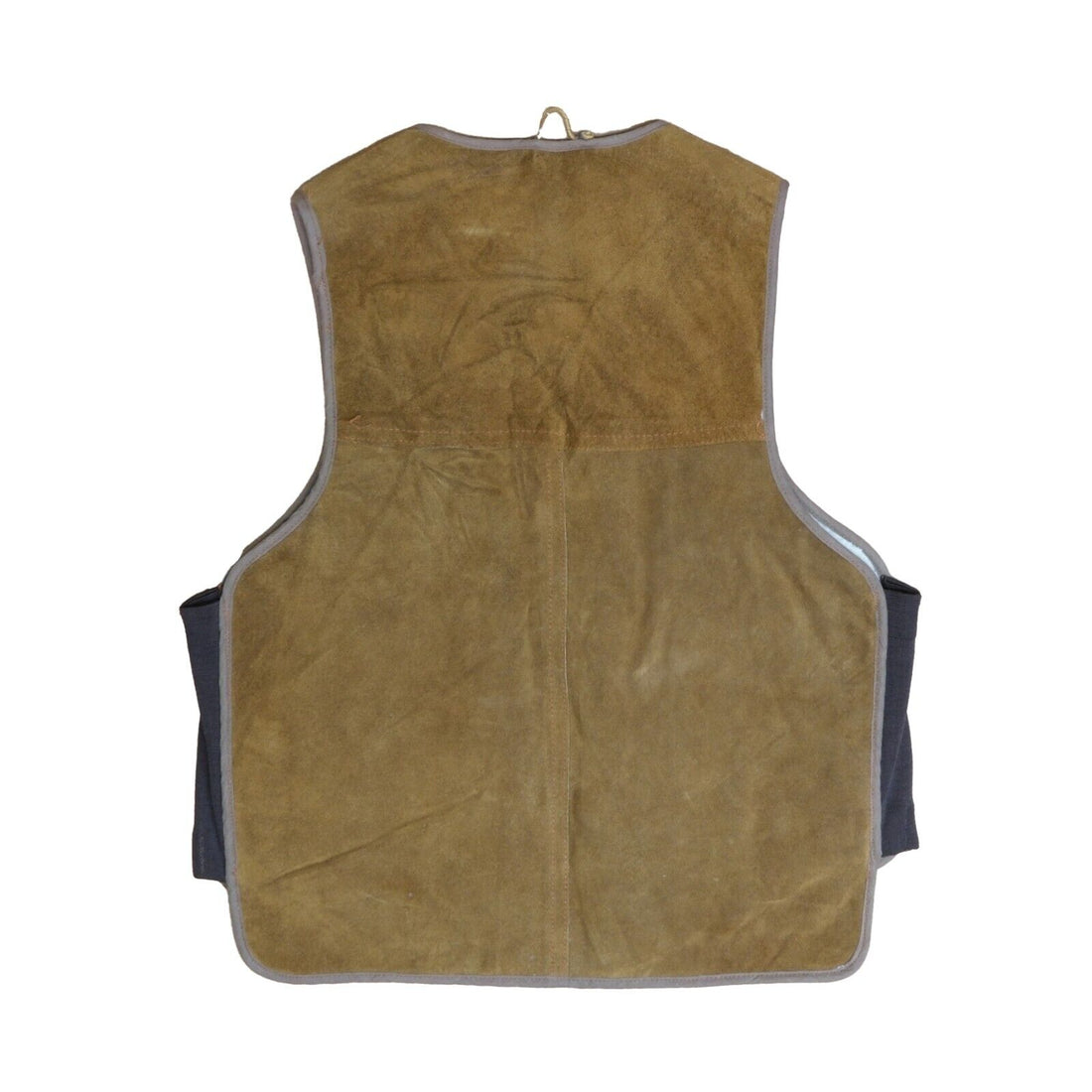 Vintage Suede Leather Western Vest Jacket Medium Brown Sherpa Lined Scovex Zip