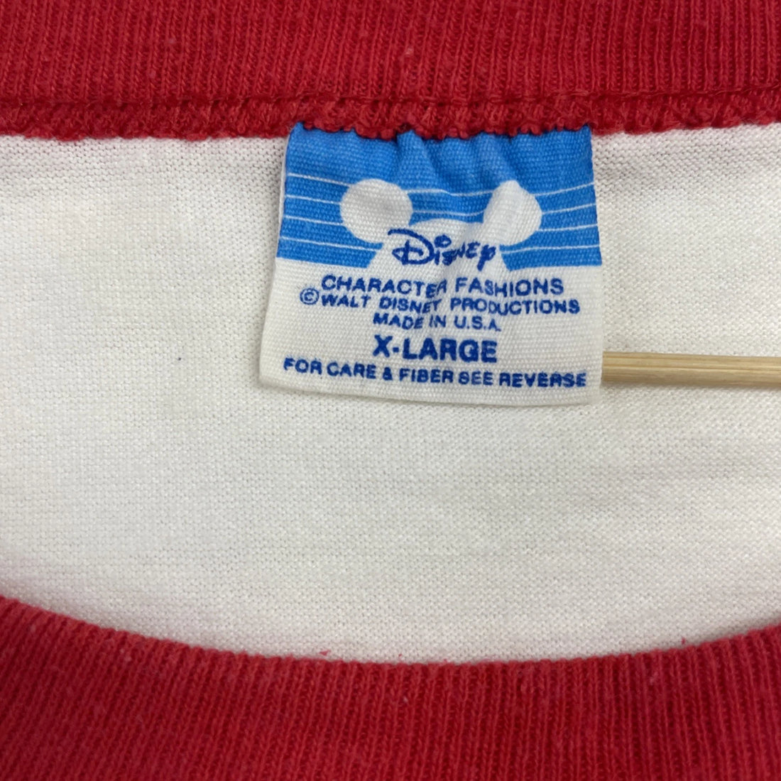 Vintage Mickey Mouse Disneyland Ringer T-Shirt Size XL 90s