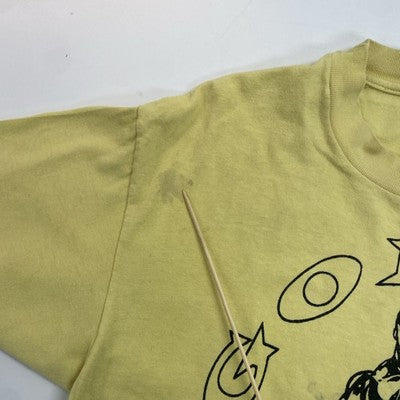 Vintage Gold's Gym T-Shirt Size Medium Yellow 90s