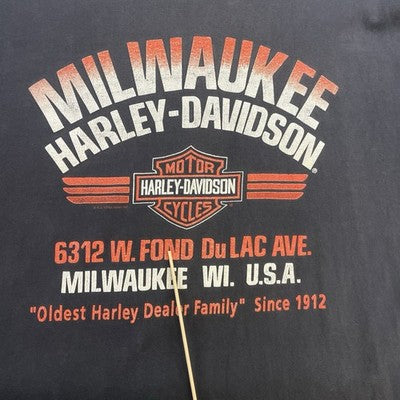 Vintage Harley Davidson Bicycle Eagle T-Shirt Size XL Black 1992 90s