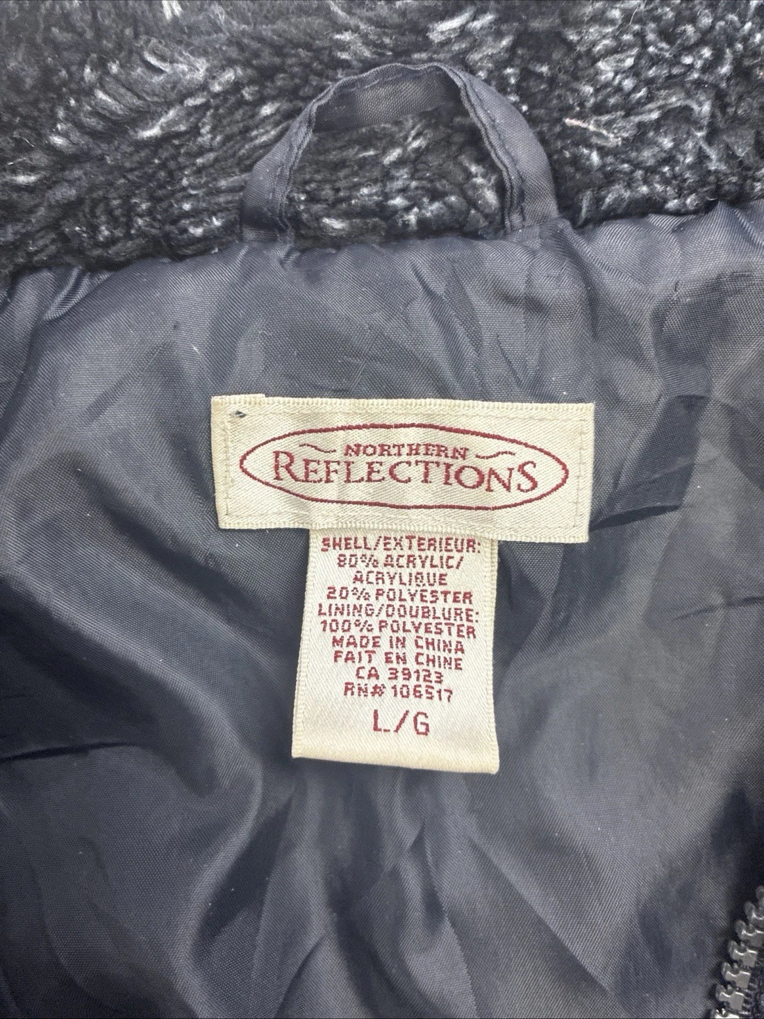 Vintage Polar Bear Fleece Jacket Size Large