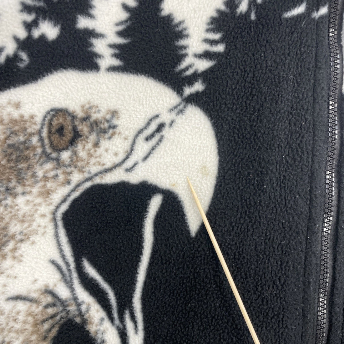 Eagle Forest Fleece Jacket Size XL Nature All Over Print