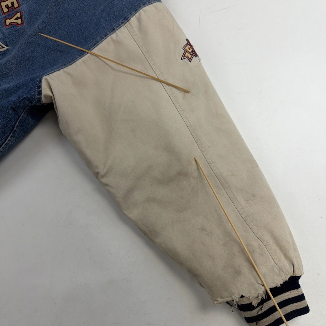 Vintage Mickey Mouse Disney Denim Bomber Jacket Size XL