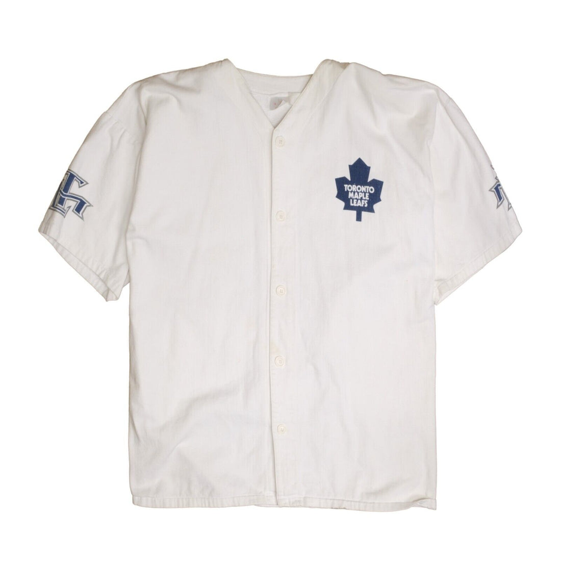 Vintage Toronto Maple Leafs Baseball Jersey Size 2XL White NHL