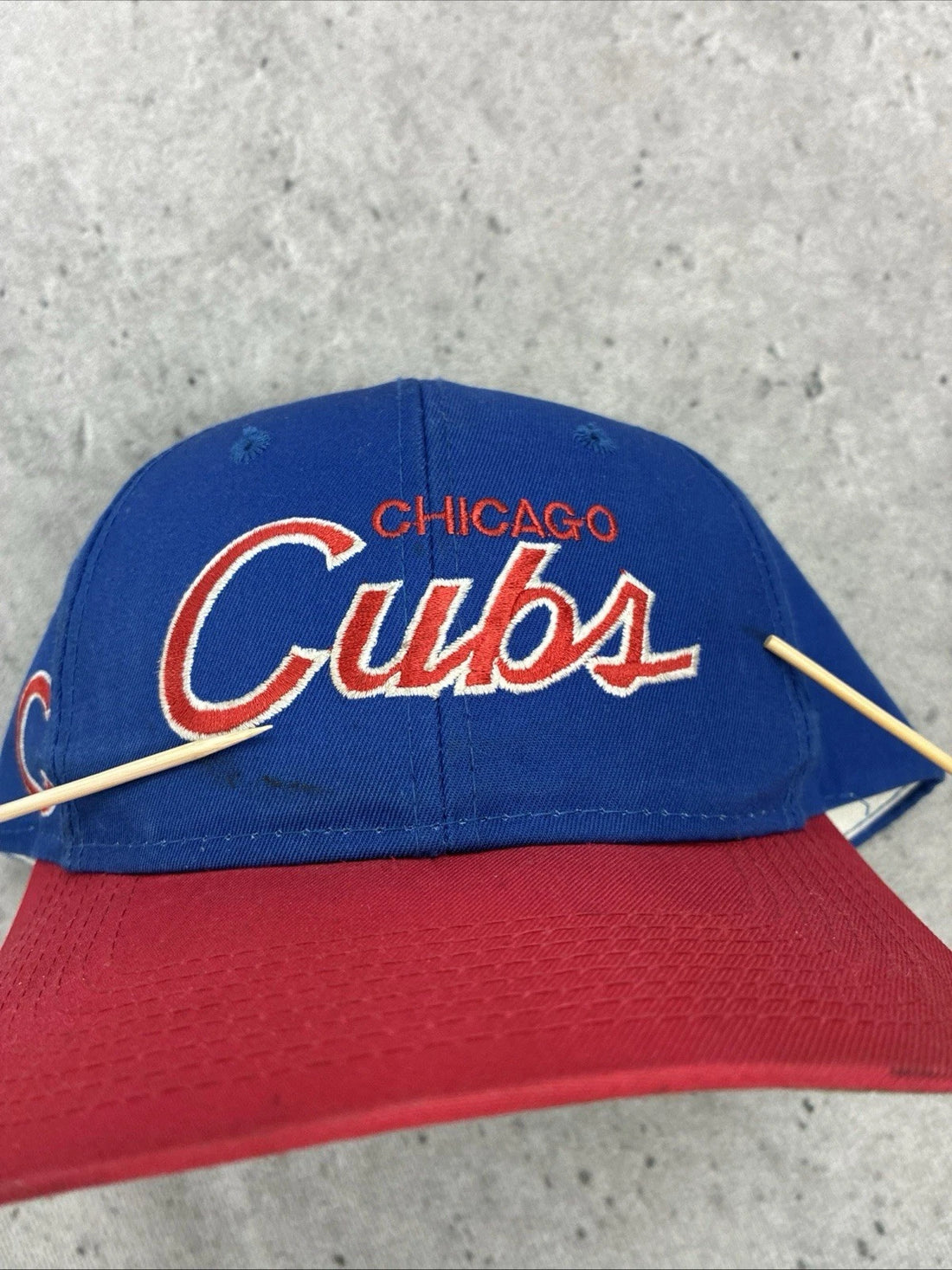 Chicago Cubs Script Snapback Hat Cap OSFA MLB
