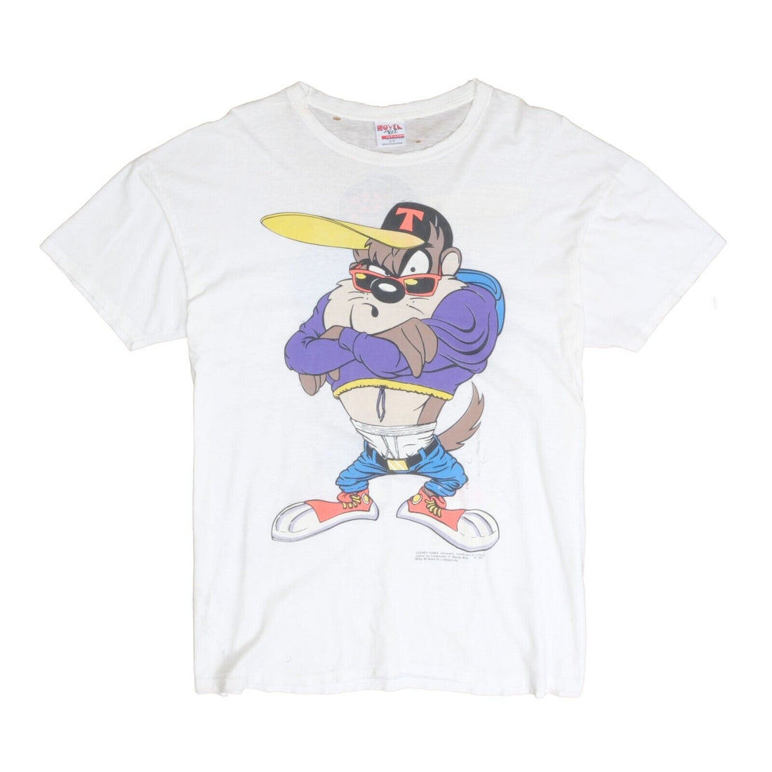 Vintage Taz Looney Tunes Hip Hop T-Shirt Size XL Cartoon 1993 90s