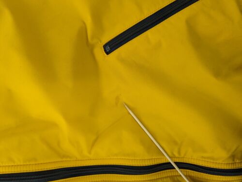 Vintage LL Bean Three Season Bomber Jacket Size Large Yellow Fleece Lined