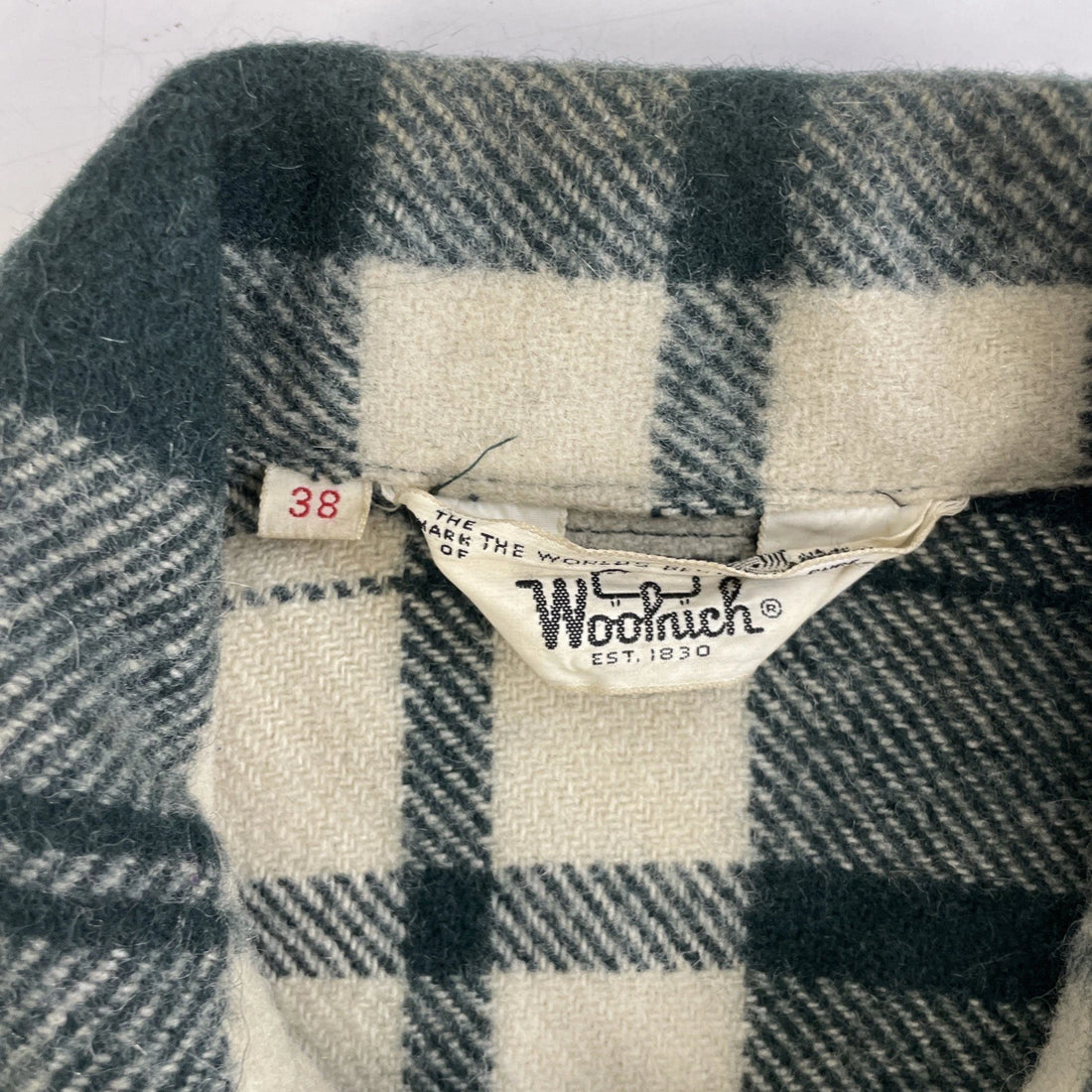 Vintage Woolrich Wool Shirt Jacket Size 38 Plaid 70s 80s